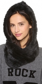 Jocelyn fur headscarf, $218